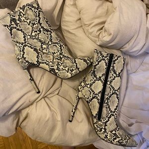 Steven Madden Snakeskin Booties